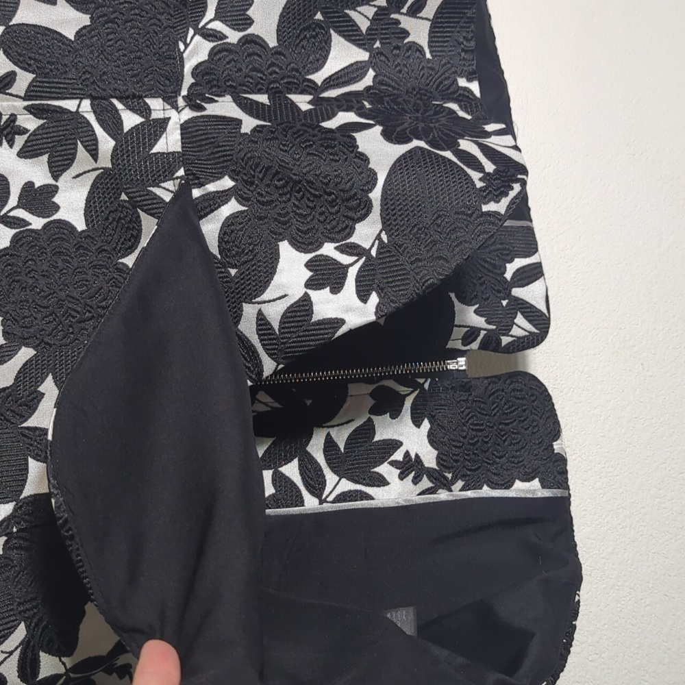 White House Black Market Womens Jacket Floral Brocade Zip Classic Quiet Luxury 6 - Picture 12 of 16